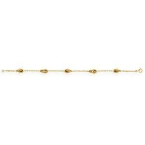 Bracelet Or 375 Chaîne Forçat Nœuds Forçat Antillais 6*10mm 19cm