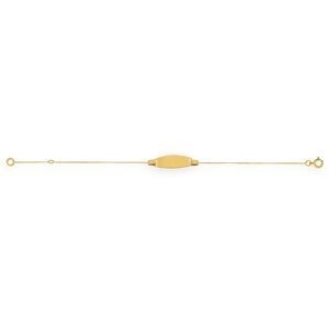 Bracelet Identité Or 375 Maille Gourmette 0.3mm 12  à 14cm