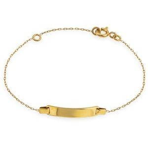 Bracelet Identité Or 375 Maille Forçat 0.7mm 12  à 14cm