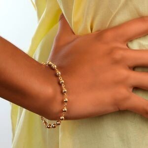 Bracelet Or 750 Grain D'or Chaîne 5mm 19cm