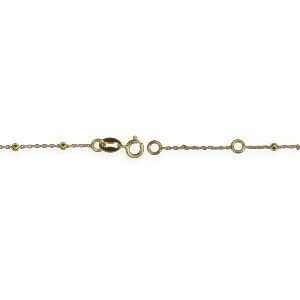 Bracelet Chapelet Or 750 Boules 2mm Croix 17  à 19cm