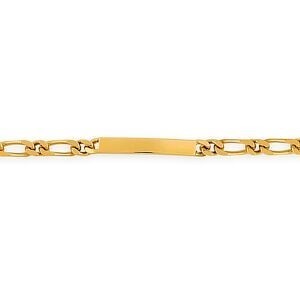 Gourmette Idendité Plaqué Or Maille Alternée 1.1 6.3mm 22cm