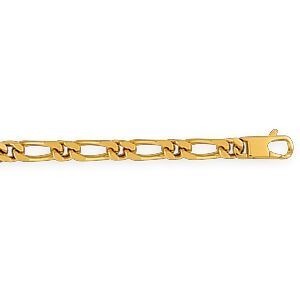 Gourmette Idendité Plaqué Or Maille Alternée 1.1 6.3mm 22cm