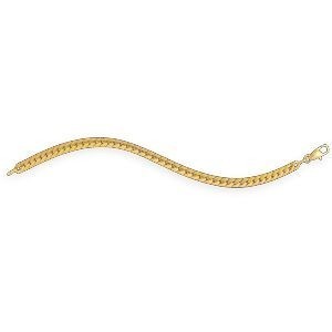 Bracelet Plaqué Or Maille Anglaise 4mm 18cm