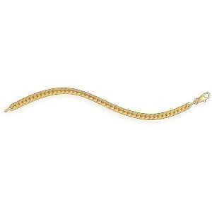 Bracelet Plaqué Or Maille Anglaise 4mm 18cm