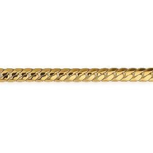 Bracelet Plaqué Or Maille Anglaise 6mm 19cm