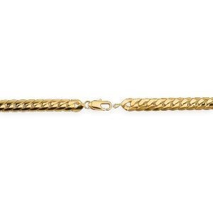 Bracelet Plaqué Or Maille Anglaise 6mm 19cm