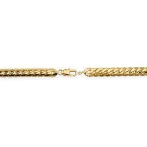 Bracelet Plaqué Or Maille Anglaise 6mm 19cm