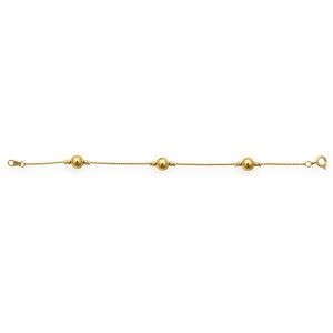 Bracelet Plaqué Or Boules 8mm 18cm
