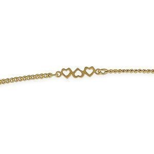 Chaîne Cheville Plaqué Or 23  à 25cm 1.2mm Etoiles