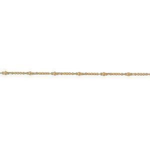 Chaîne Cheville Plaqué Or 2mm 23  à 25cm Boules
