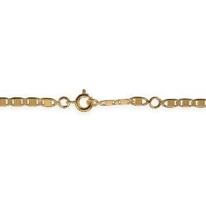 Chaîne Cheville Plaqué Or 23  à 25cm Maille Marine 3*4.5mm