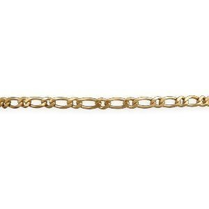 Bracelet Plaqué Or Maille Cheval Ultra Plate Alternée 4.8mm 19cm