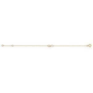 Bracelet Plaqué Or Infini 11*5mm Zirconium Chaîne 1.2mm 16  à 18cm