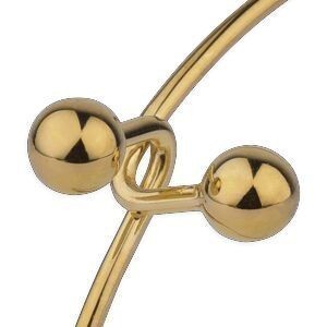 Jonc Plaqué Or 60mm Tube 1.5mm Boules 6mm