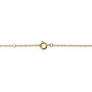 Chaîne Main Plaqué Or 1.2mm 19  à 21cm Feuille 13*9mm