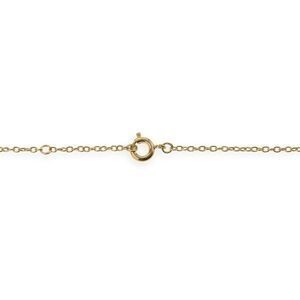 Chaîne Main Plaqué Or 1.2mm 19  à 21cm Feuille 13*9mm