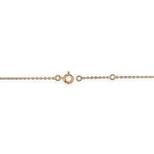 Bracelet Plaqué Or 1.3mm Hibiscus 11.5mm 16  à 18cm
