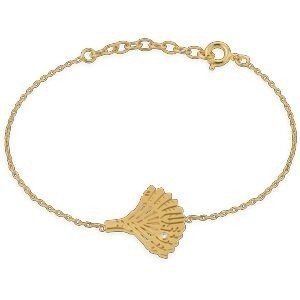 Bracelet Plaqué Or Chaîne 1.3mm Arbre du Voyageur 18*17mm Zirconium 16 A 18cm