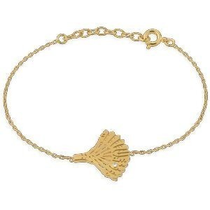 Bracelet Plaqué Or Chaîne 1.3mm Arbre du Voyageur 18*17mm Zirconium 16 A 18cm