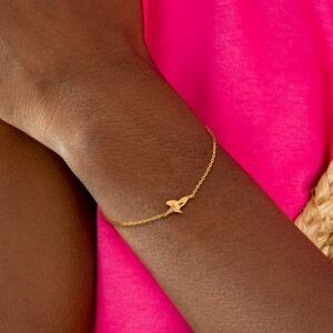Bracelet Plaqué Or 1.3mm Colibri 9.5*12mm 16  à 18cm