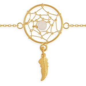 Bracelet Plaqué Or Attrape Rêve 18mm Chaîne 1.2mm 16 A 18cm