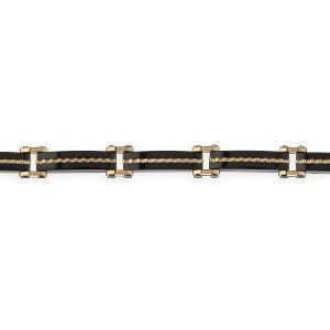 Bracelet Acier Bicolore 5mm 20  à 21cm