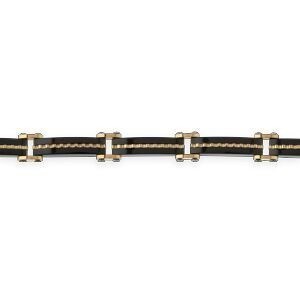 Bracelet Acier Bicolore 5mm 20  à 21cm