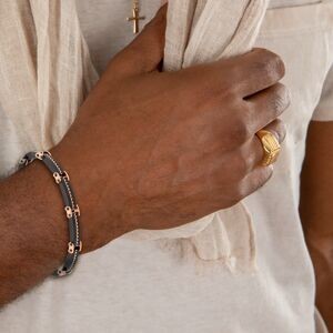 Bracelet Acier Bicolore 5mm 20  à 21cm