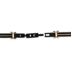 Bracelet Acier Bicolore 5mm 20  à 21cm