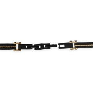 Bracelet Acier Bicolore 5mm 20  à 21cm
