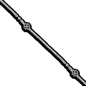Chaîne Cheville Argent 925 2.2mm 23  à 26cm Trèfles