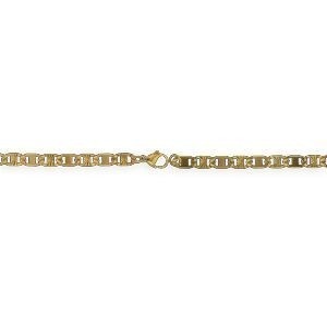 Bracelet Acier Jaune Maille Plate 5mm 19cm