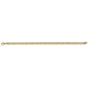 Bracelet Acier Jaune Maille Fantaisie Plate 5mm 21cm