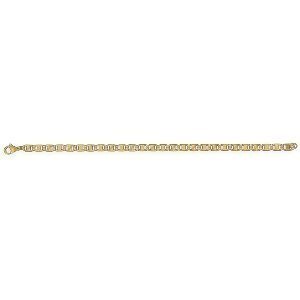 Bracelet Acier Jaune Maille Fantaisie Plate 5mm 21cm