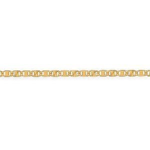 Bracelet Acier Jaune Maille Fantaisie Plate 5mm 21cm