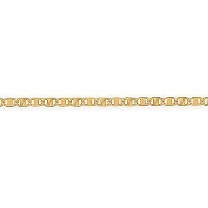 Bracelet Acier Jaune Maille Fantaisie Plate 5mm 21cm