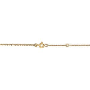 Bracelet Identité Or 375 Maille Forçat 1.2mm Papillon 6*5mm 13  à 15cm