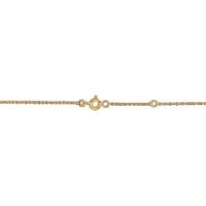 Bracelet Identité Or 375 Maille Forçat 1.2mm Papillon 6*5mm 13  à 15cm