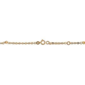 Bracelet Chapelet Or 375 Boules Médaille Miraculeuse 6.5*8mm 15  à 17cm