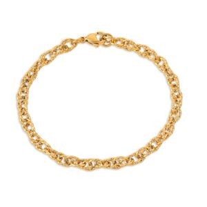 Bracelet Acier Jaune Maille Fantaisie 5mm 19cm