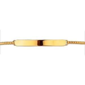 Bracelet Acier Jaune Fermeture Coulissante