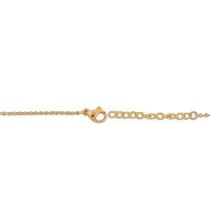 Bracelet Acier Jaune Pastille Martelée 12.5mm 17  à 20cm