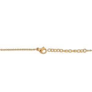 Bracelet Acier Jaune Pastille Martelée 12.5mm 17  à 20cm