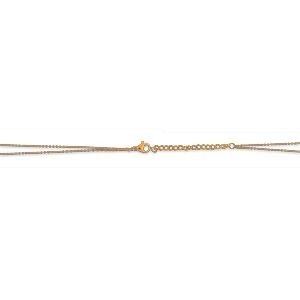 Bracelet Acier Jaune Trèfle Zirconium 9.5mm 16  à 19cm