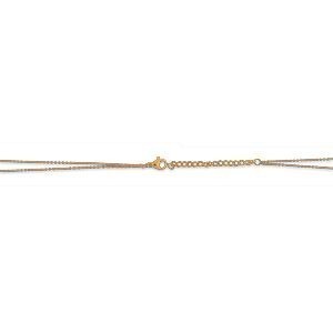 Bracelet Acier Jaune Trèfle Zirconium 9.5mm 16  à 19cm