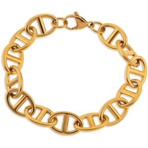 Bracelet Acier Jaune 21cm Maille Marine 16.5*11mm