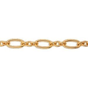 Bracelet Acier Jaune 20  à 22cm Maillon Ovale 23.5*12mm