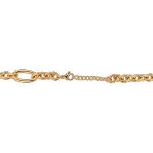 Bracelet Acier Jaune 20  à 22cm Maillon Ovale 23.5*12mm