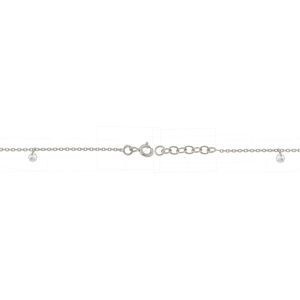 Chaîne Cheville Argent 925 25  à 27cm Zirconium Blanc 3mm